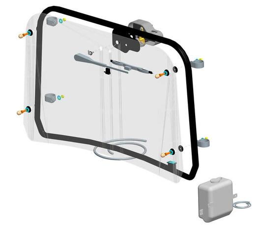 SARRAZIN Front Windshield Polycarbonate with Wiper Polaris Ranger - 1095823001