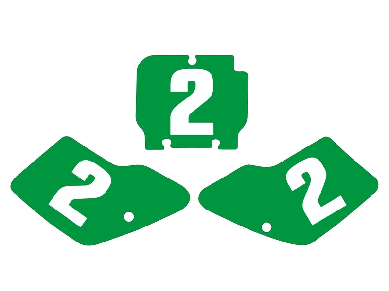 TECNOSEL Plate Stickers Green Kawasaki KX125/250 - 1095864003