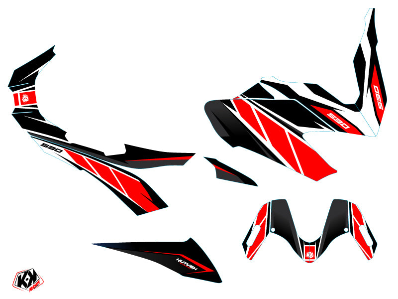 KUTVEK Replica Graphic Kit Red/Black Yamaha T-Max 530