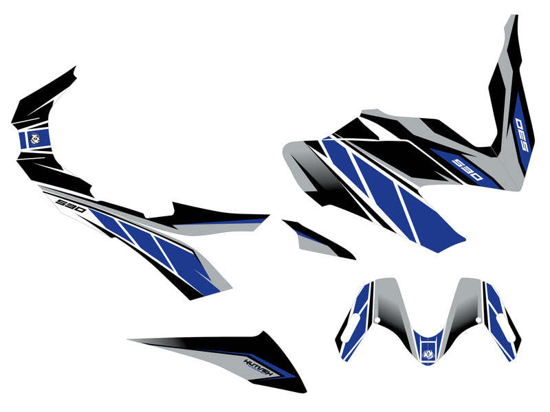 KUTVEK Replica Graphic Kit Blue/Grey Yamaha T-Max 530