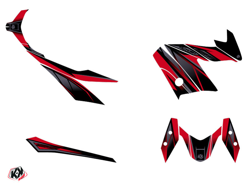 KUTVEK Replica Graphic Kit Red/Black Yamaha X-Max 125