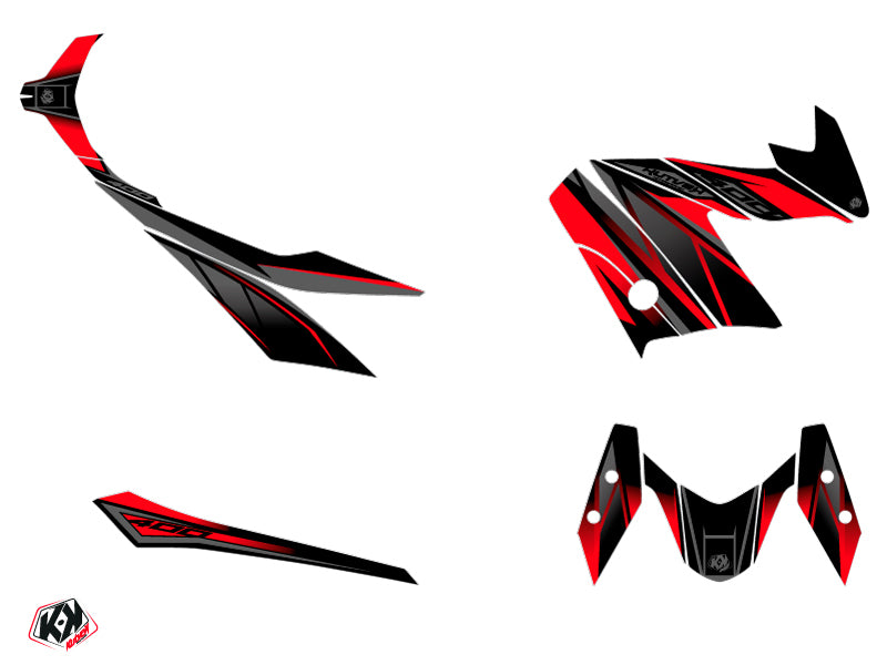 KUTVEK Replica Graphic Kit Red/Black Yamaha X-Max 400