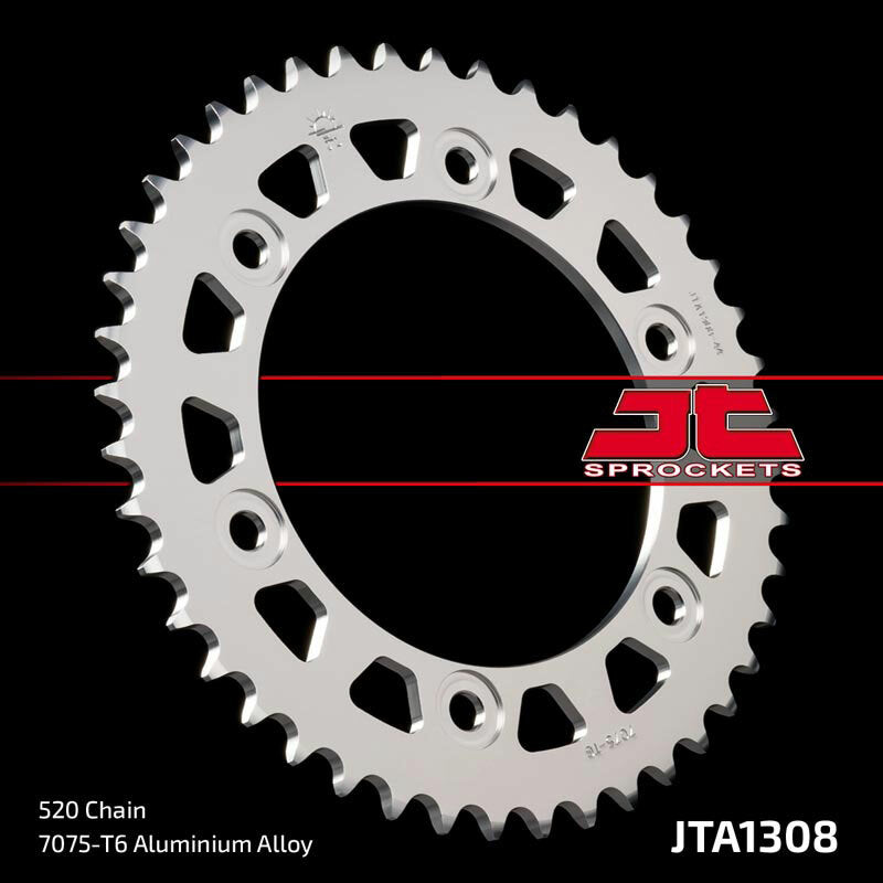 JT SPROCKETS Aluminium Ultra-Light Rear Sprocket 1308 - 520 - 1096559005