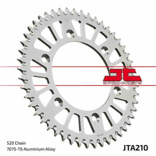 JT SPROCKETS Aluminium Ultra-Light Self-Cleaning Rear Sprocket 210 - 520 - 1096566003