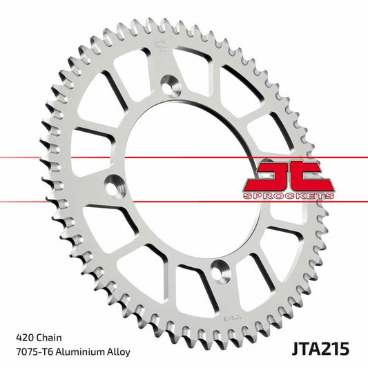 JT SPROCKETS Aluminium Ultra-Light Self-Cleaning Rear Sprocket 215 - 420 - 1096567002
