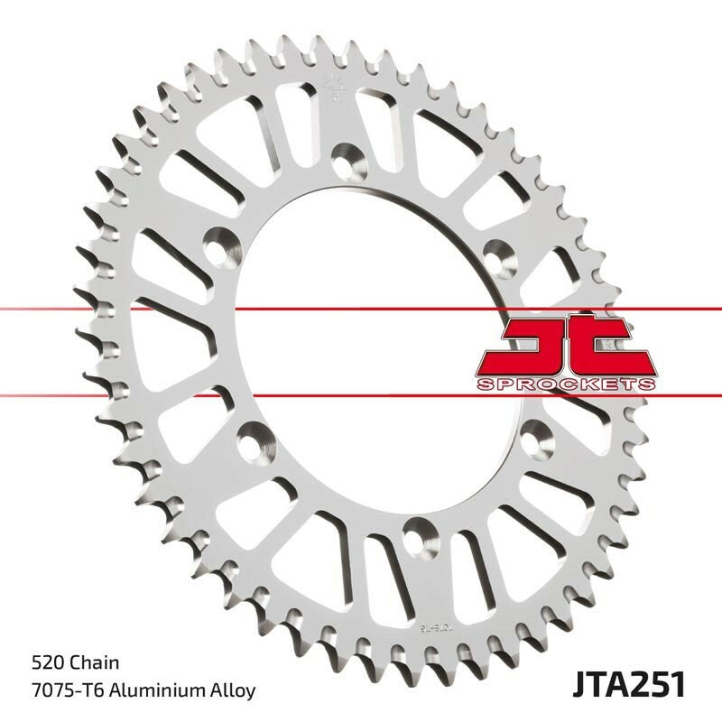 JT SPROCKETS Aluminium Ultra-Light Self-Cleaning Rear Sprocket 251 - 520 - 1096568003