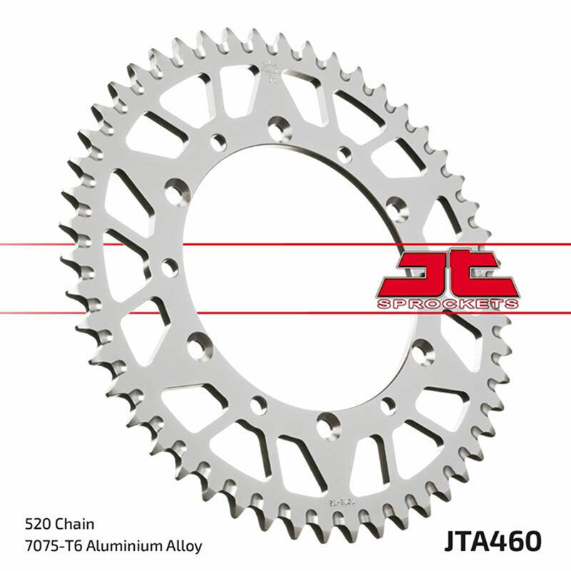 JT SPROCKETS Aluminium Ultra-Light Self-Cleaning Rear Sprocket 460 - 520 - 1096569006