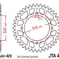 JT SPROCKETS Aluminium Ultra-Light Self-Cleaning Rear Sprocket 461 - 420 - 1096570002