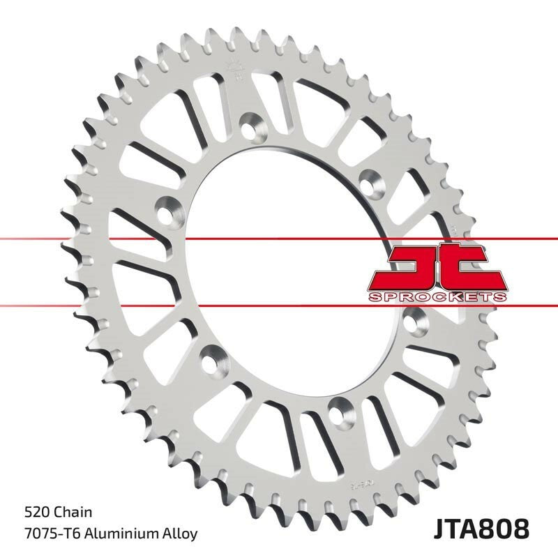 JT SPROCKETS Aluminium Ultra-Light Self-Cleaning Rear Sprocket 808 - 520 - 1096576003