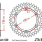 JT SPROCKETS Aluminium Ultra-Light Self-Cleaning Rear Sprocket 822 - 520 - 1096577003