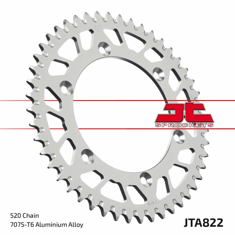 JT SPROCKETS Aluminium Ultra-Light Self-Cleaning Rear Sprocket 822 - 520 - 1096577004