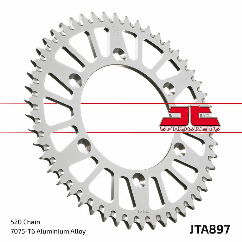 JT SPROCKETS Aluminium Ultra-Light Self-Cleaning Rear Sprocket 897 - 520 - 1096584001