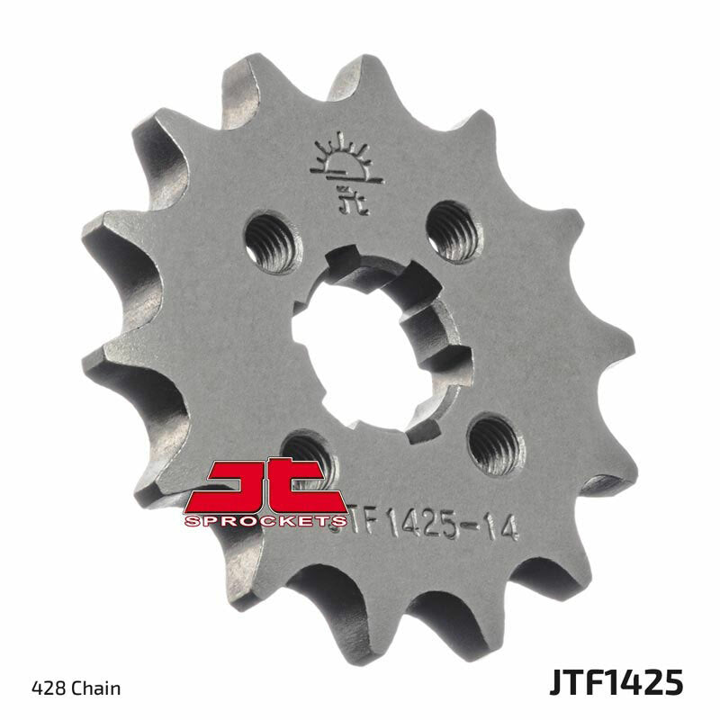 JT SPROCKETS Front Sprocket 14 Teeth Steel Standard 428 Pitch Type 1425