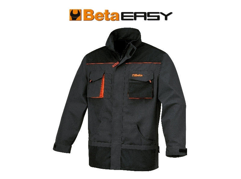 BETA Work Jacket in T/C canvas 260 g/mÂ² Oxford Inserts Grey Size S