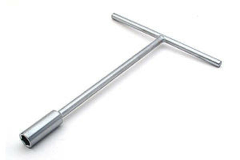 BIHR T-Handle Socket Key 10mm Satin Chrome