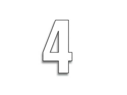 BLACKBIRD Race Number 4 16x7,5cm- White