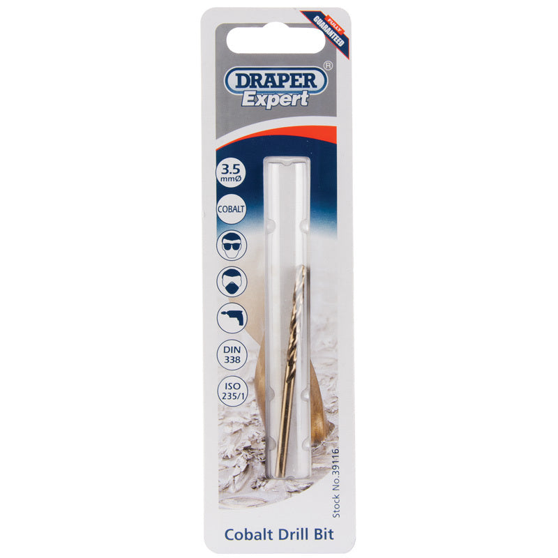 DRAPER Ã˜3.5mm HSS Cobalt Twist Drill