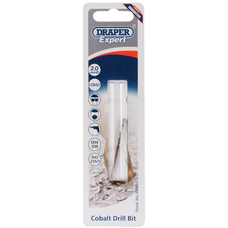 DRAPER Ã˜2.0mm HSS Cobalt Twist Drill