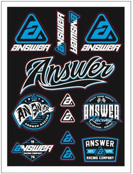 ANSWER Sticker Board 240x329mm - 13 precut logos