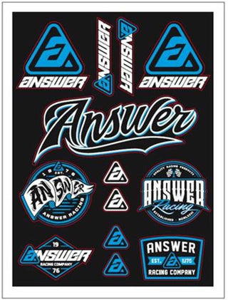 ANSWER Sticker Board 240x329mm - 13 vorgeschnittene Logos