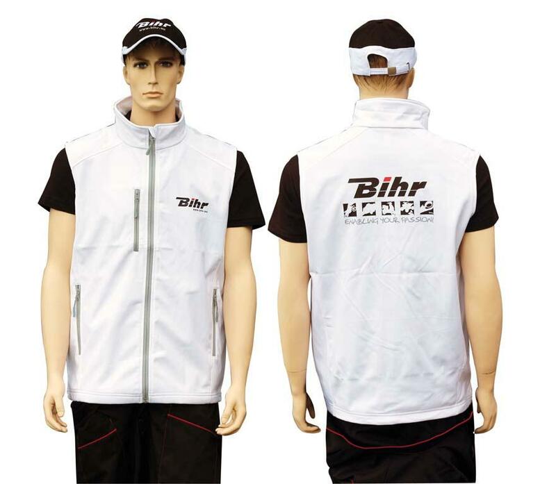 BIHR Softshell Bodywarmer - White Size S
