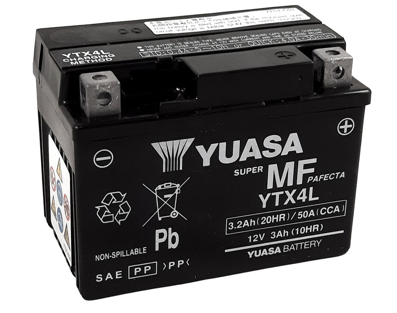 YUASA W/C Battery Maintenance Free Factory Activated - YTX4L FA