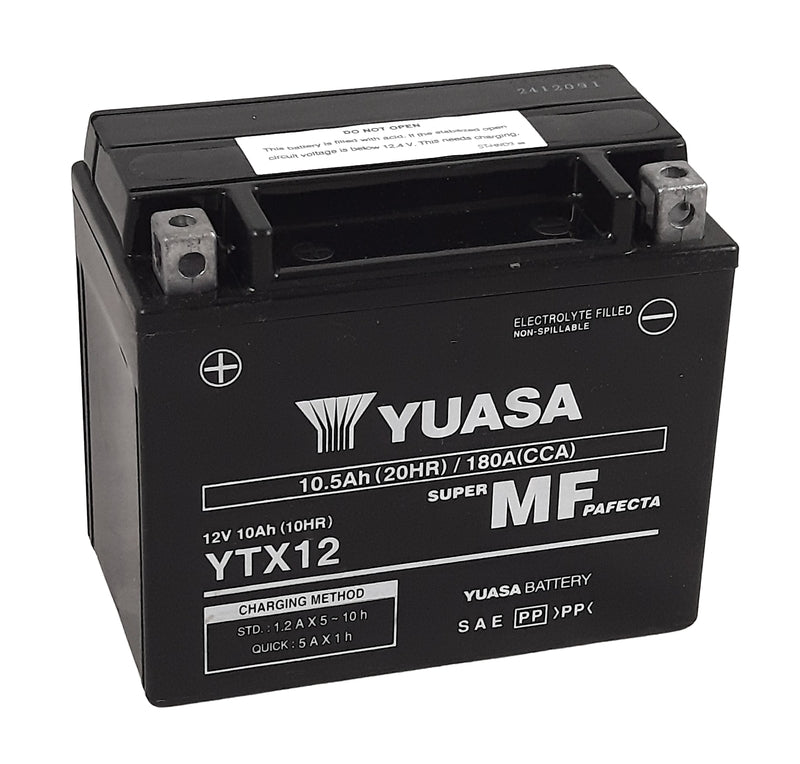YUASA W/C Battery Maintenance Free Factory Activated - YTX12 FA
