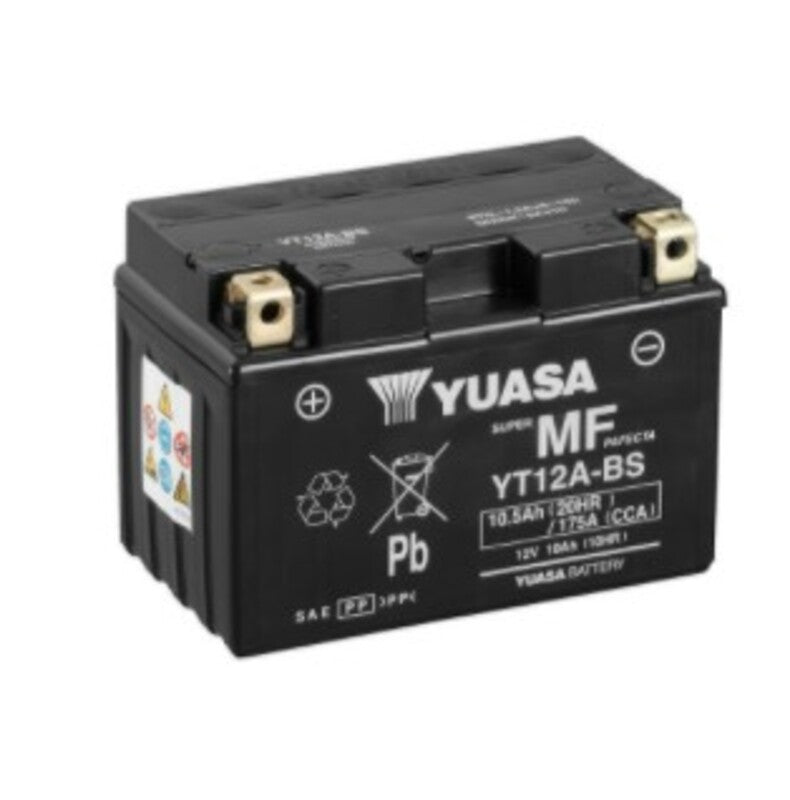 YUASA W/C Battery Maintenance Free Factory Activated - YT12A FA
