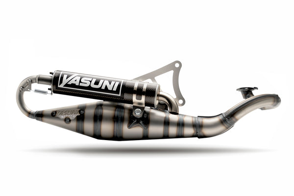 YASUNI Carrera 10 Komplettauspuffanlage Carbon - Minarelli liegend