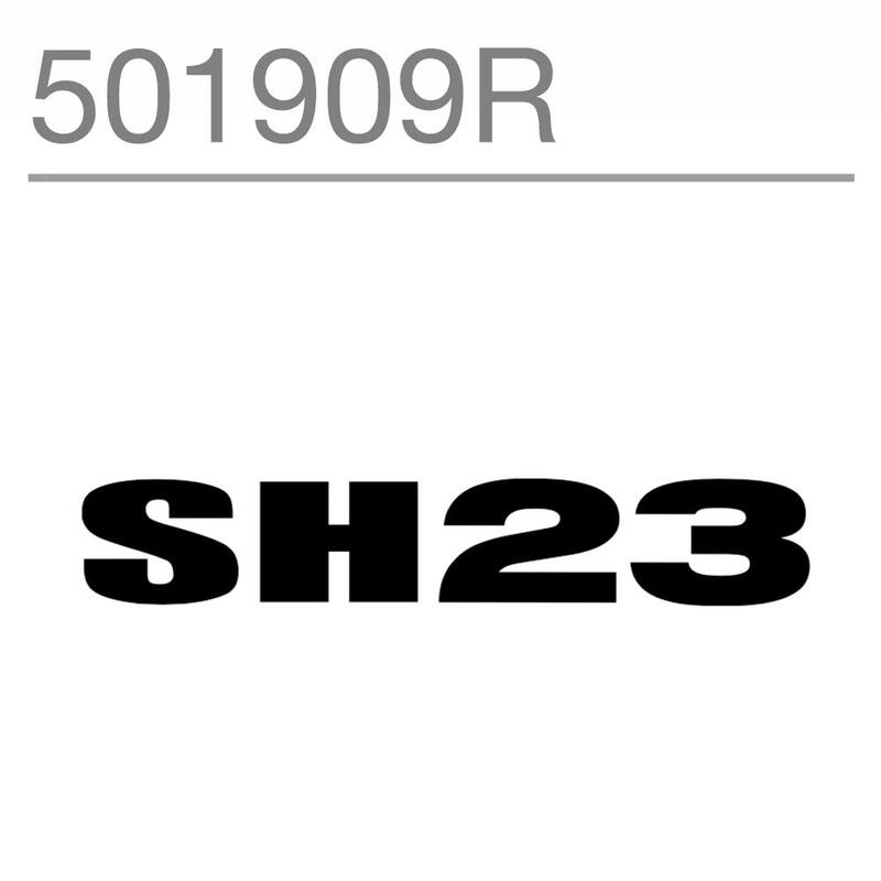 SHAD SH23 Replacement Sticker - Aluminium Look