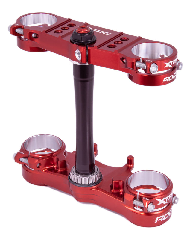 XTRIG ROCS Pro Triple Clamp Offset 20-22 mm - Red Honda CRF250R/450R