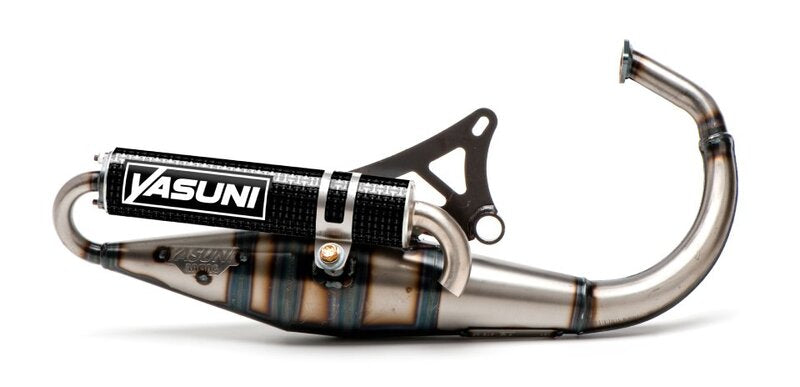 YASUNI Scooter Z Full Exhaust System - Steel/Carbon Look - 1106093