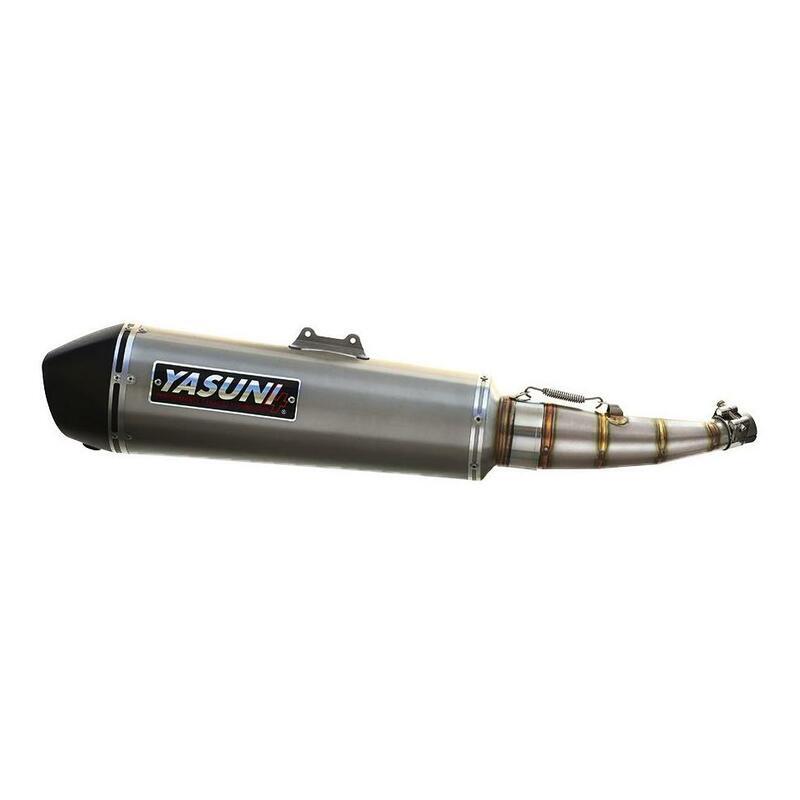 YASUNI Scooter 4 Full Exhaust System - Stainless Steel/Titanium Look - 1106100