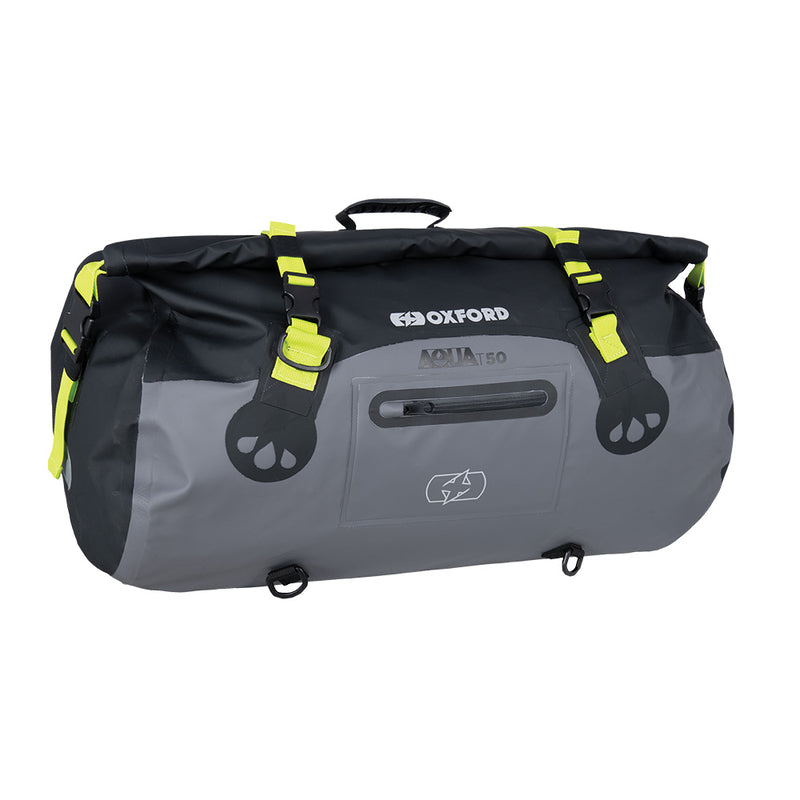 OXFORD Aqua T-50 Roll Bag Black/Grey/Neon Yellow 50L