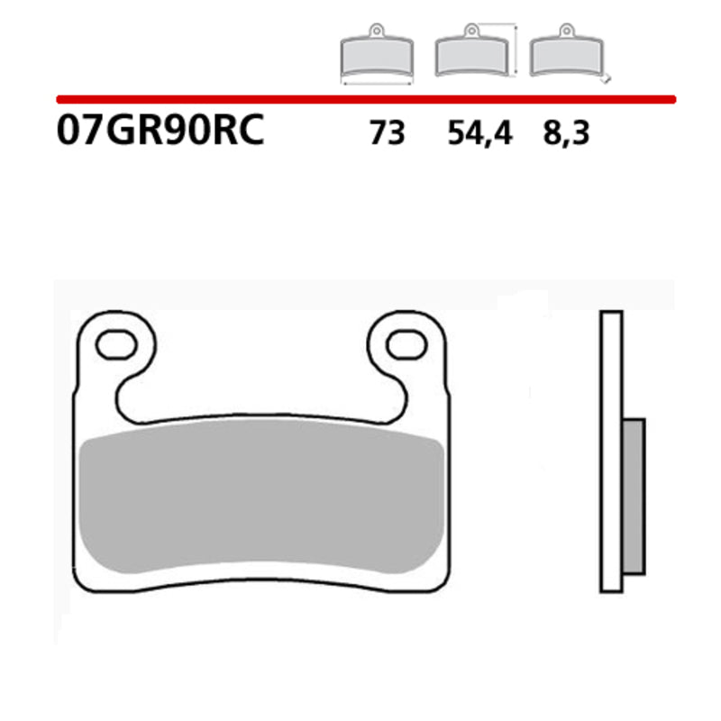 BREMBO Racing Carbon Ceramic Brake Pads - 07GR90RC