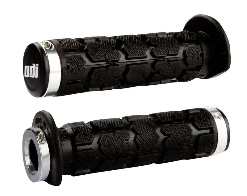 ODI Rogue Lock-On Grips - Black/Silver
