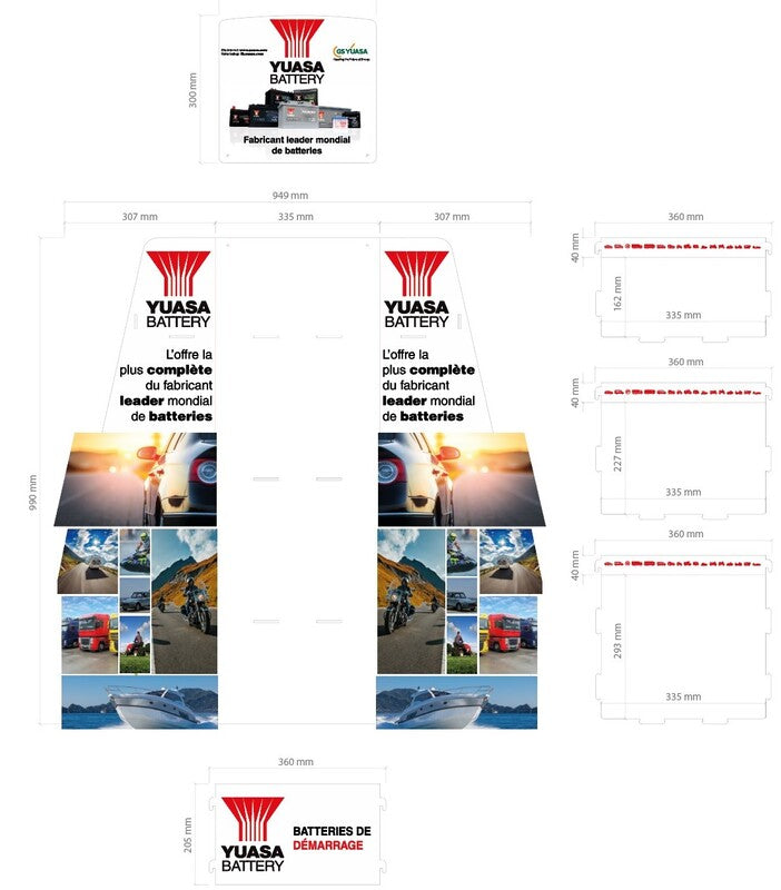 YUASA Battery Display