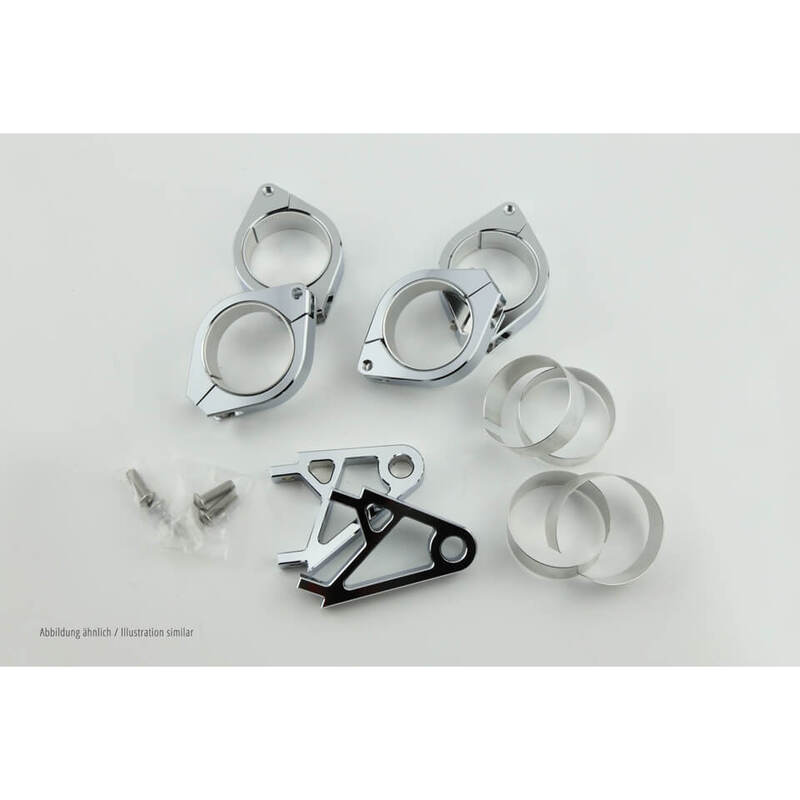 HIGHSIDER Lamp Holder Set XS For 47-54 mm Ã˜, Chrome