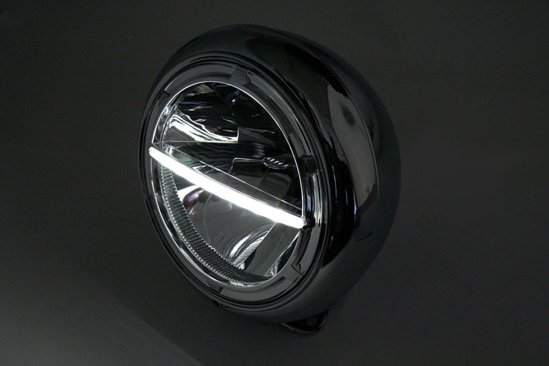 HIGHSIDER 7 Inch Voyage HD-Style LED Head Light, Bottom Mounting - 1108617001