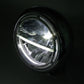 HIGHSIDER 7 Inch Voyage HD-Style LED Head Light, Bottom Mounting - 1108617001