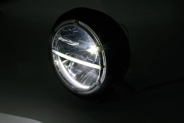 HIGHSIDER 7 Inch Voyage HD-Style LED Head Light, Bottom Mounting - 1108617002