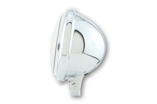HIGHSIDER 5 3/4 Inch LED Head Light Bates Style Type5, Chrome, Black Cover, Lower Fixed.