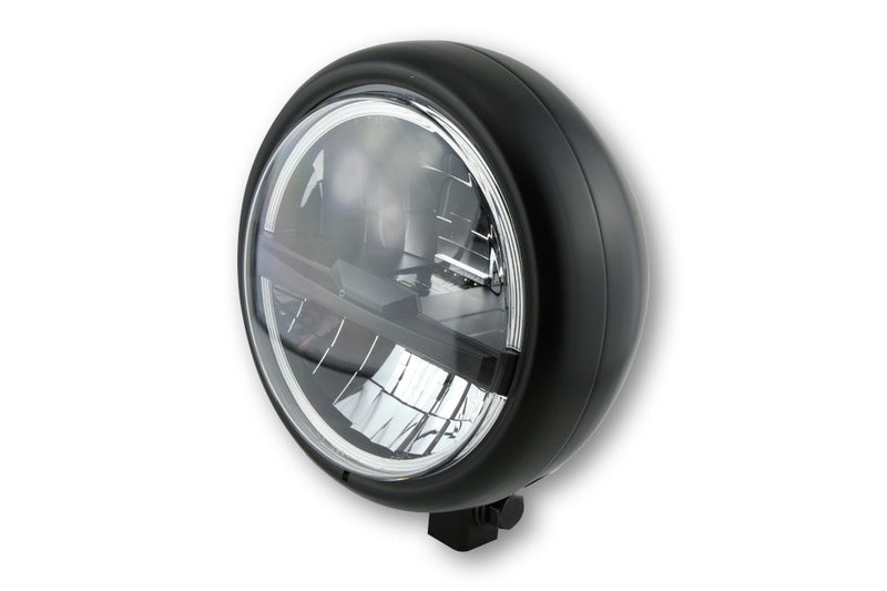 HIGHSIDER 5 3/4 Inch LED Head Light PECOS Type5, Black Matt