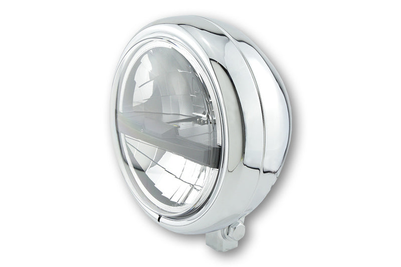 HIGHSIDER 5 3/4 Inch LED Head Light PECOS Type5, Chrome