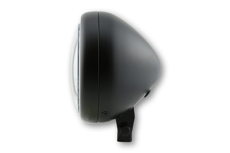 HIGHSIDER 5 3/4 Inch LED Head Light PECOS Type6 With TFL, Black Matt