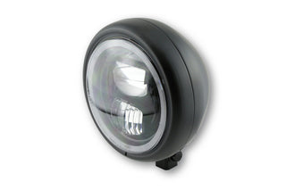 HIGHSIDER 5 3/4 Zoll LED Scheinwerfer PECOS Typ7 mit Standlichtring, Schwarz matt