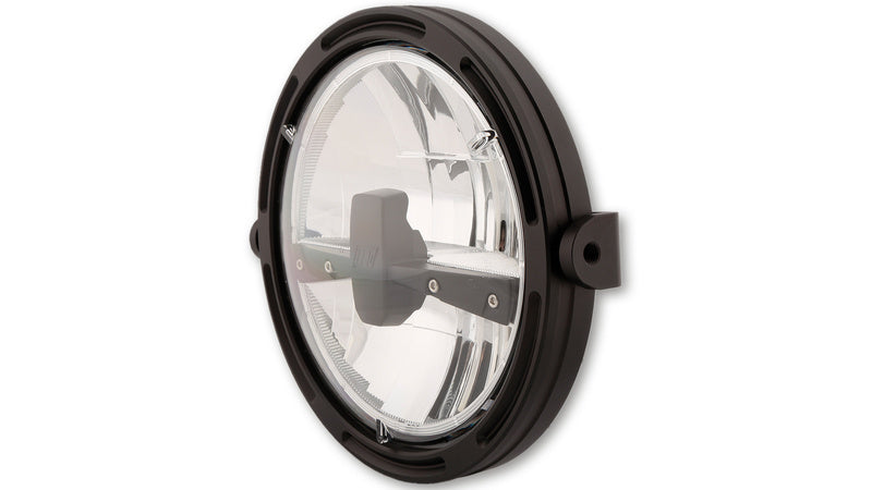 HIGHSIDER 7 Inch LED Main Head Light Frame-R1 Type3, Black, Lateral Mounting