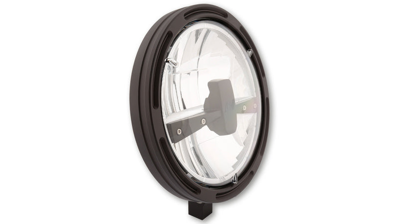 HIGHSIDER 7 Inch LED Main Head Light Frame-R1 Type3, Black, Bottom Mounting