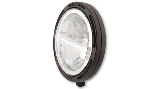 HIGHSIDER 7 Zoll LED Hauptscheinwerferrahmen-R1 Typ4, schwarz, untere Befestigung
