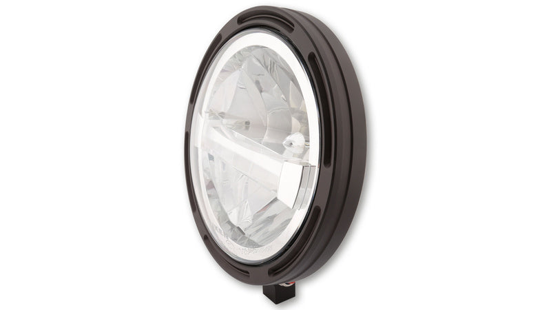 HIGHSIDER 7 Inch LED Main Head Light Frame-R1 Type4, Black, Bottom Mounting